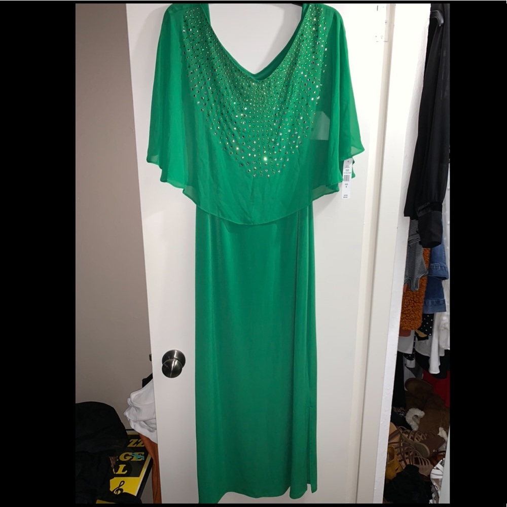 Maxi dress with overlay